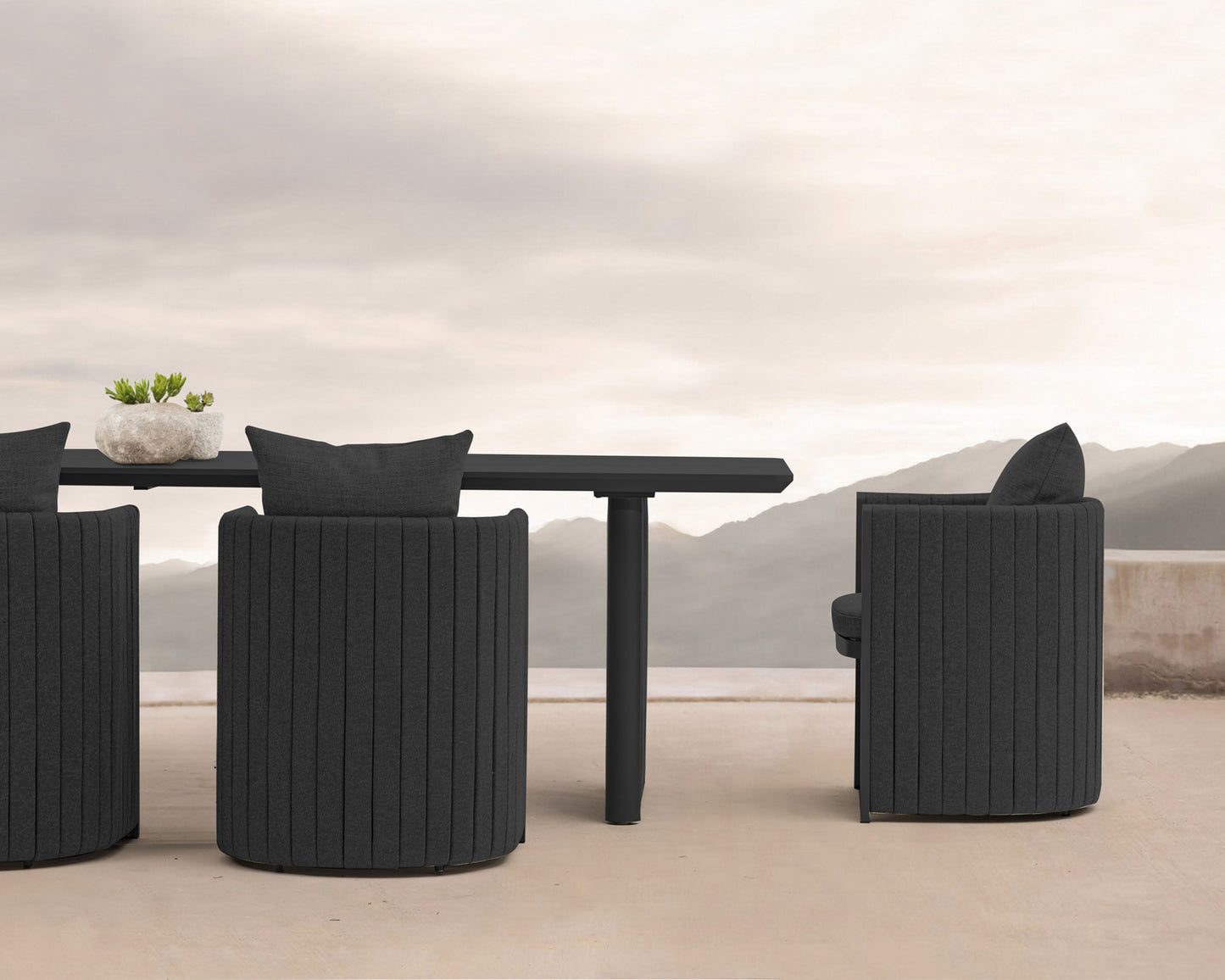 VENICE Dining armchair - black