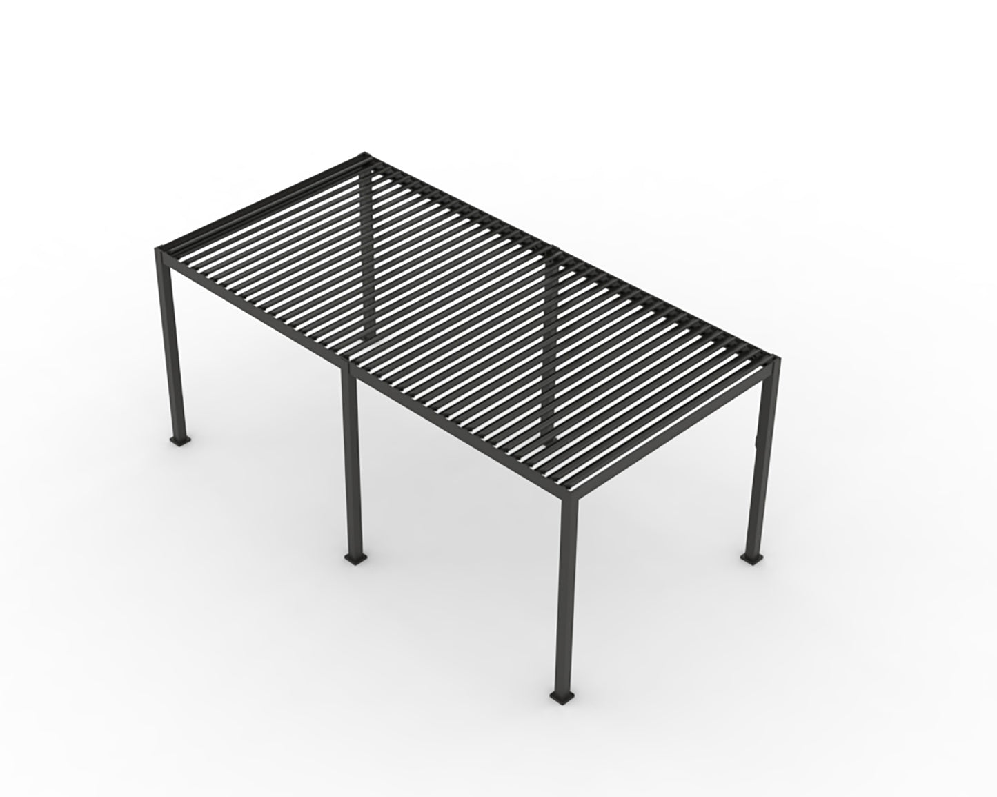 INFINITE Bioklimatische pergola - donkergrijs - 3x6 m