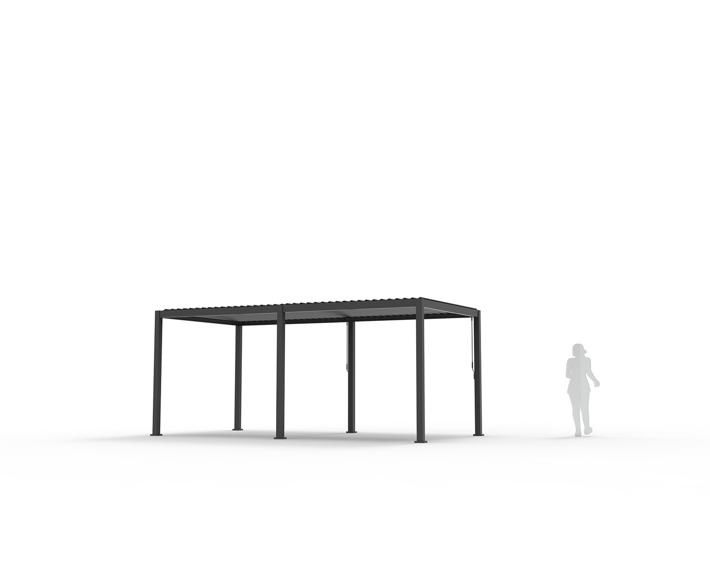 INFINITE Bioklimatische pergola - donkergrijs - 3x6 m
