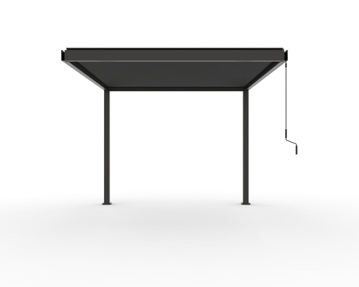 INFINITE Bioklimatische extensie 3x4 m voor pergola - donkergrijs