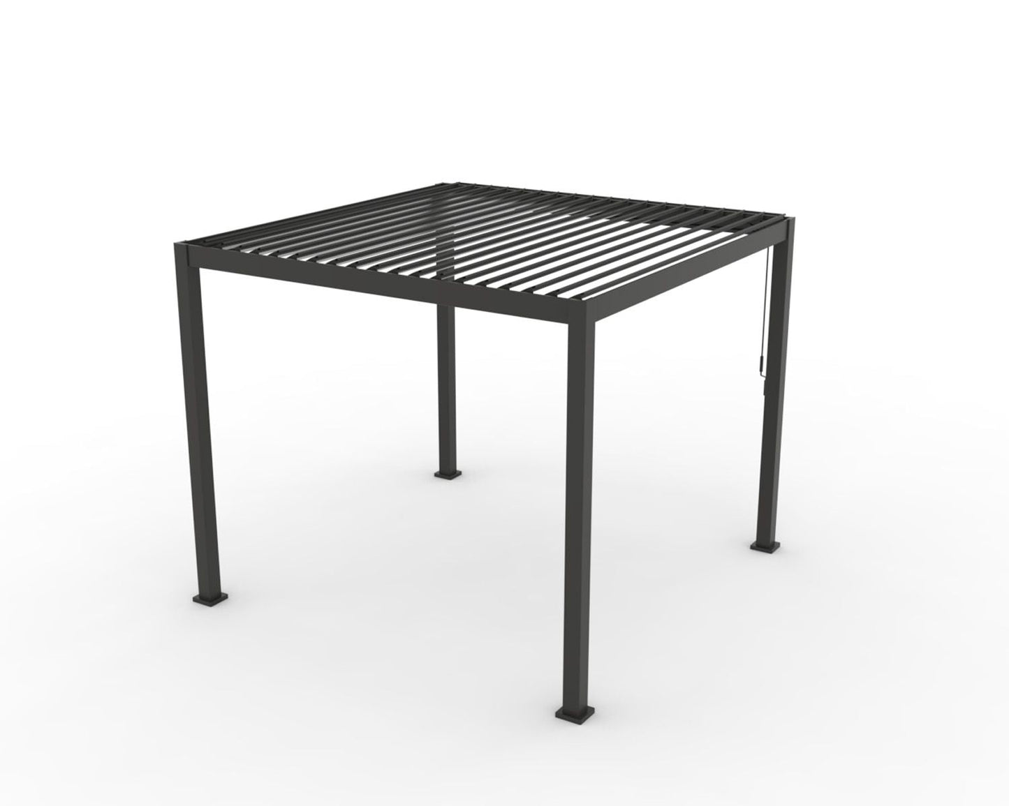Pergola bioclimatique INFINITE - gris foncé - 3x3 m