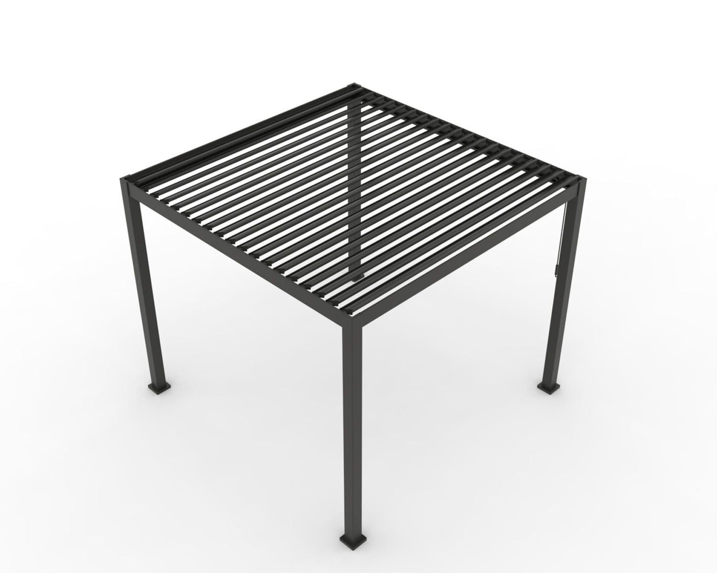 Pergola bioclimatique INFINITE - gris foncé - 3x3 m