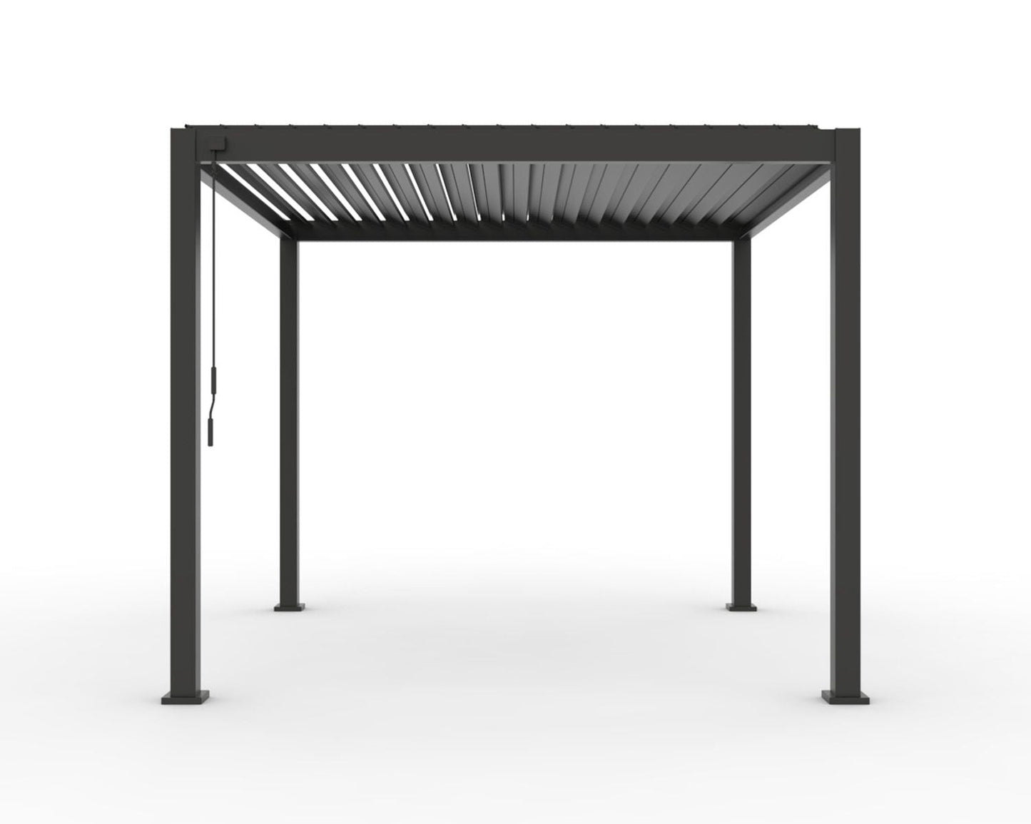 Pergola bioclimatique INFINITE - gris foncé - 3x3 m