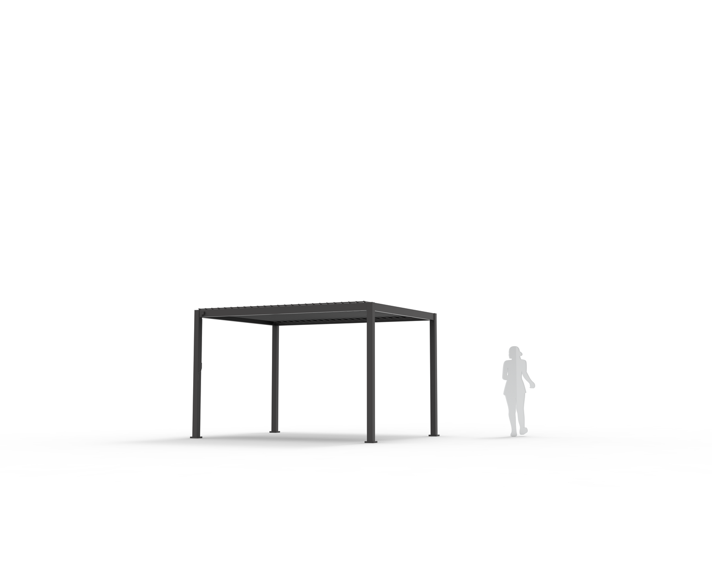INFINITE Bioklimatische pergola - donkergrijs - 3x4 m